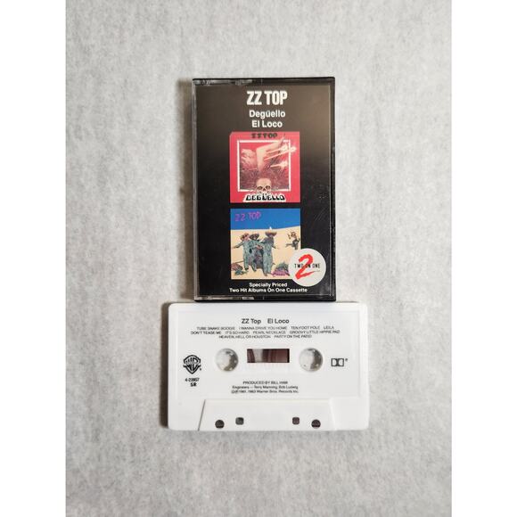 ZZ Top Deguello and El Loco Double Cassette Tested Vintage 1979-1983 Pre-owned - Picture 4 of 6